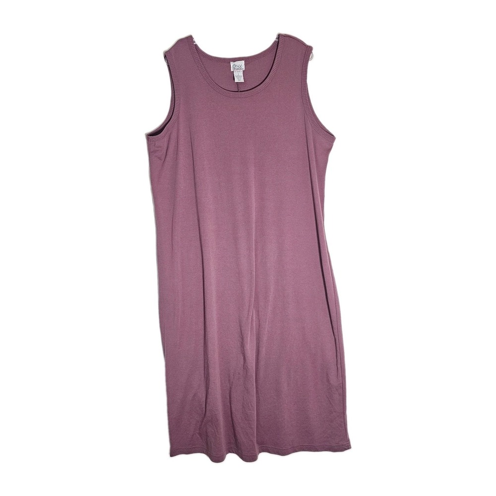 Only Necessities Maxi Dress Womens 1X Mauve Dusty Stretch Knit Modest Layering‎